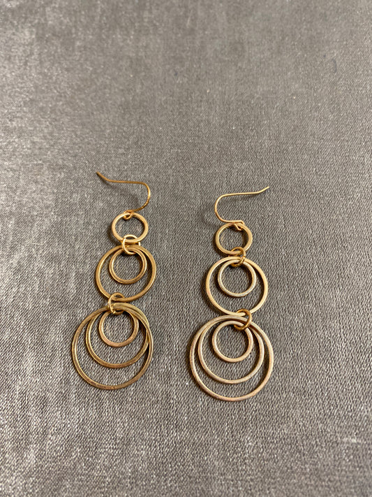Pierced Earrings - Circle Dangles