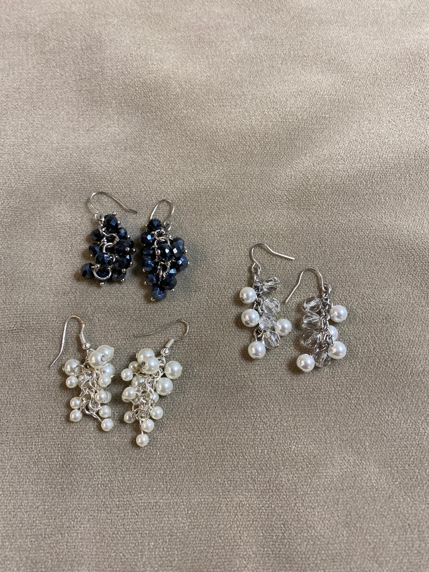 3 Pair Pierced Earrings - Bead Drops