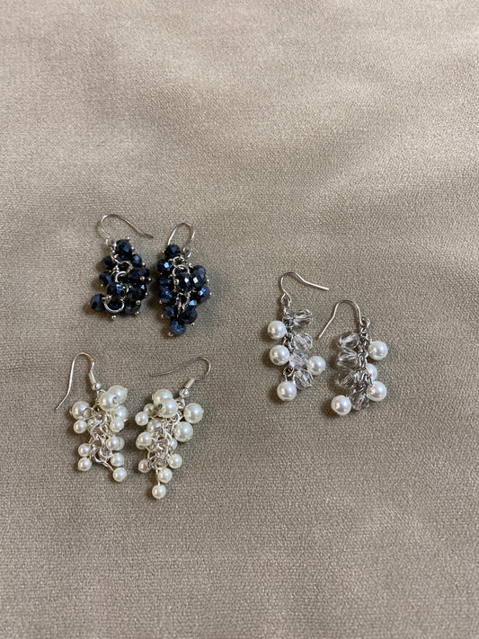 3 Pair Pierced Earrings - Bead Drops