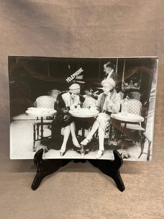 Rectangular Glass Serving Plate - Cafe Et Cigarette