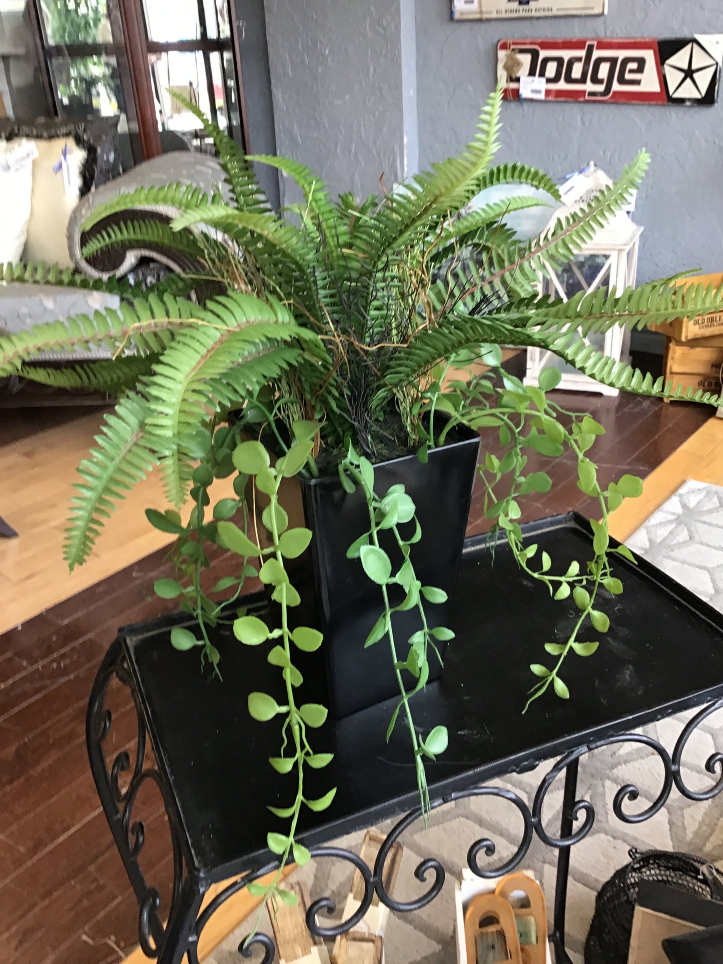 New! Faux Plants in Planter