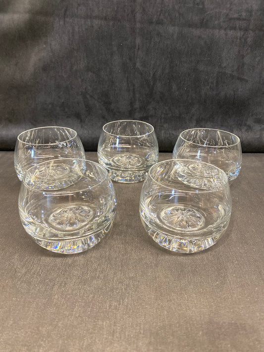 Set 5 Crystal Glasses - Roly Poly