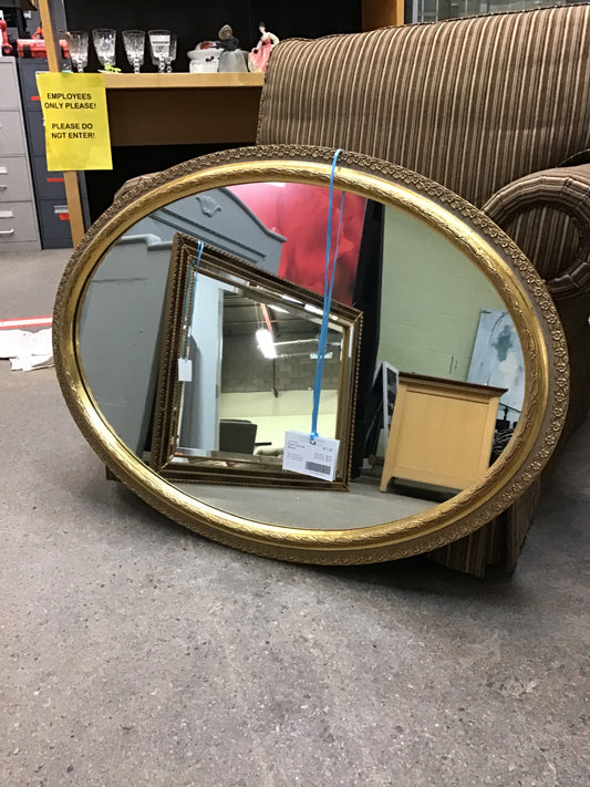 Oval Framed Mirror