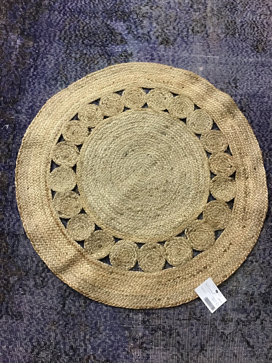 Round Jute Rug 3'