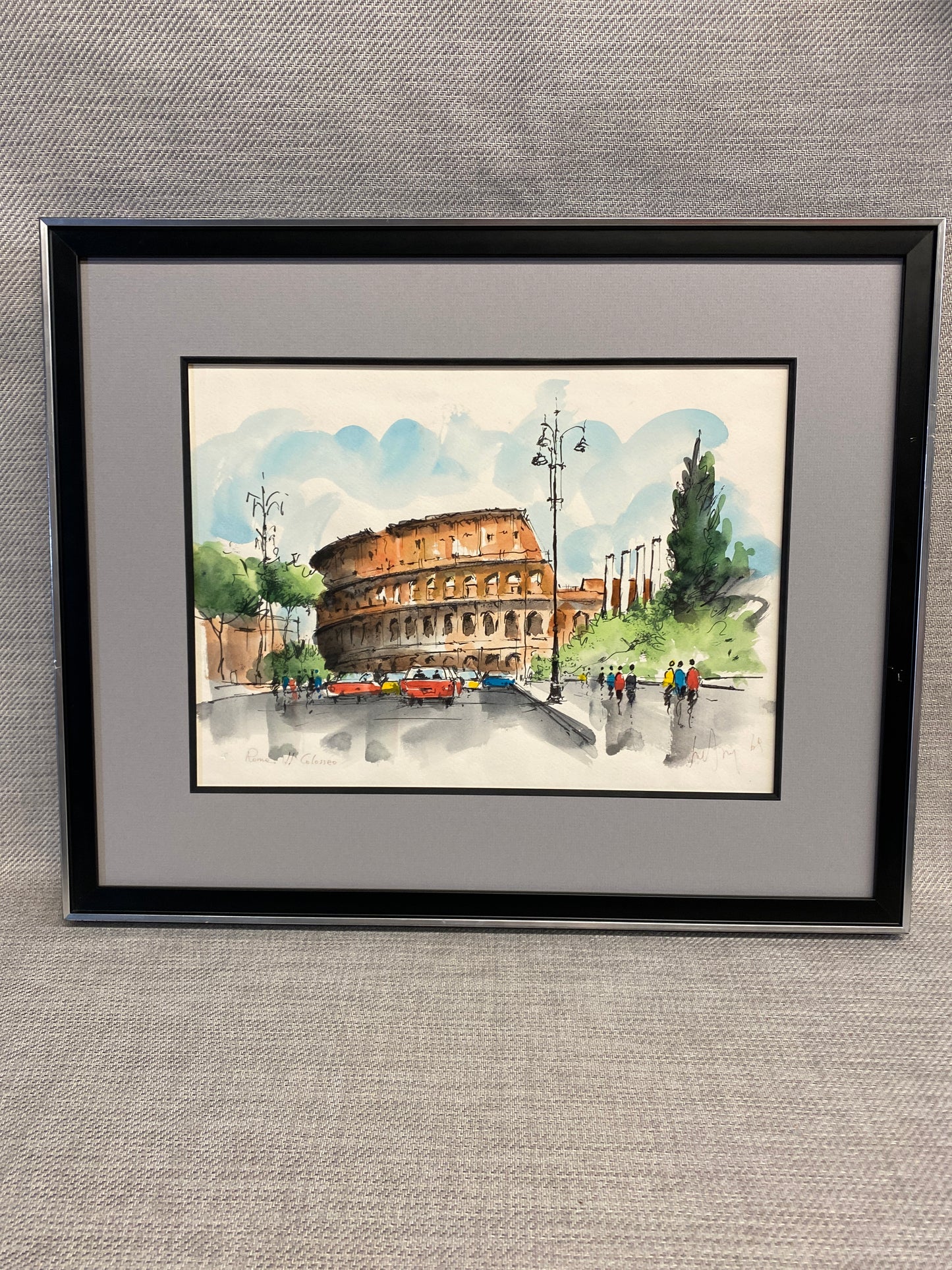 Vintage Framed Painting - Il Colosseo