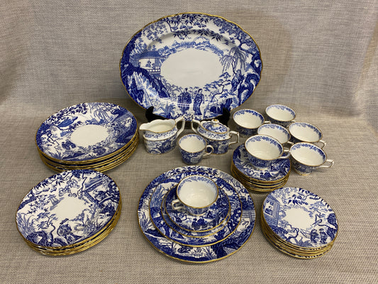 Blue Mikado China - 5PC Setting for 7 +