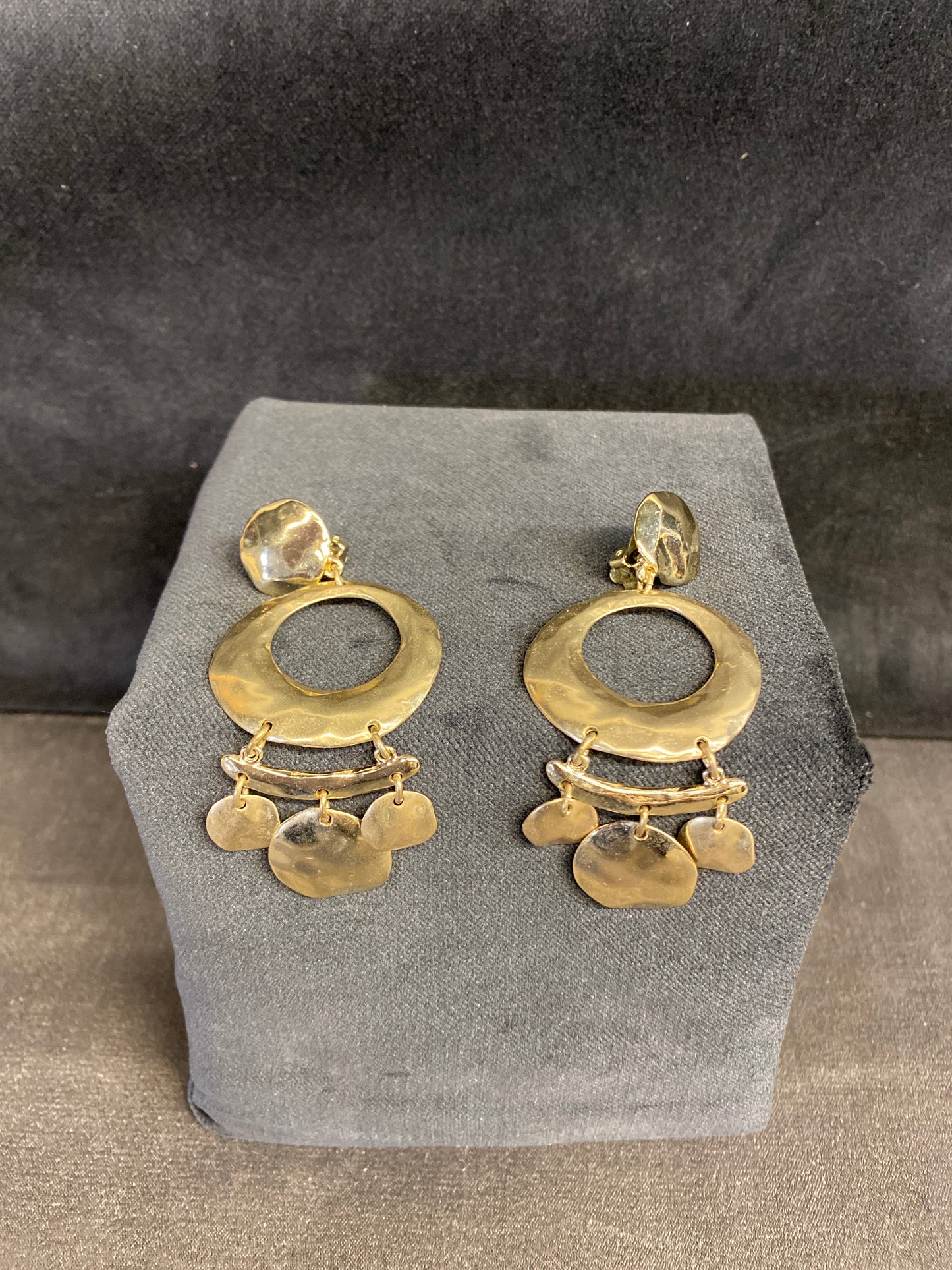 Chico's Clip On Earrings - Gold Tone