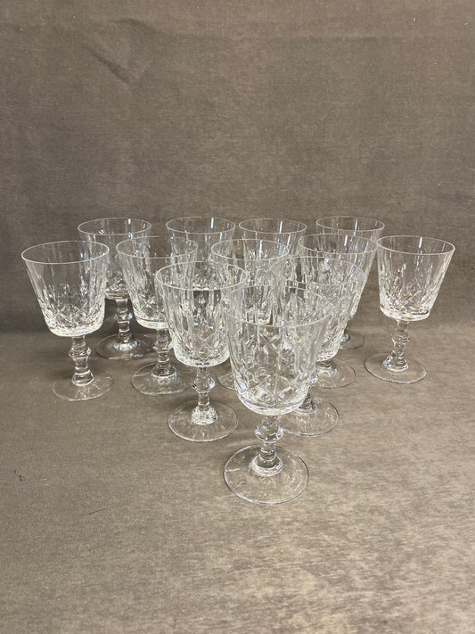 Set 12 Olive & Cross Wine Glasses