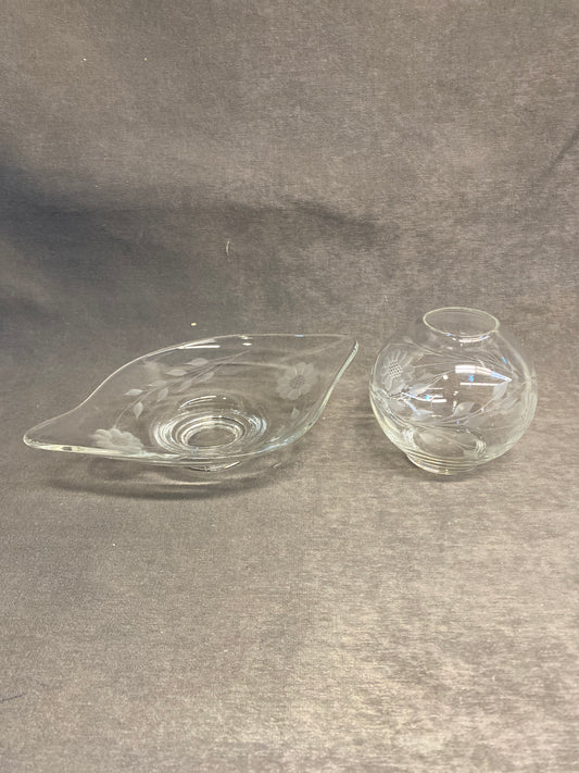 Hughes Cornflower Vase & Dish