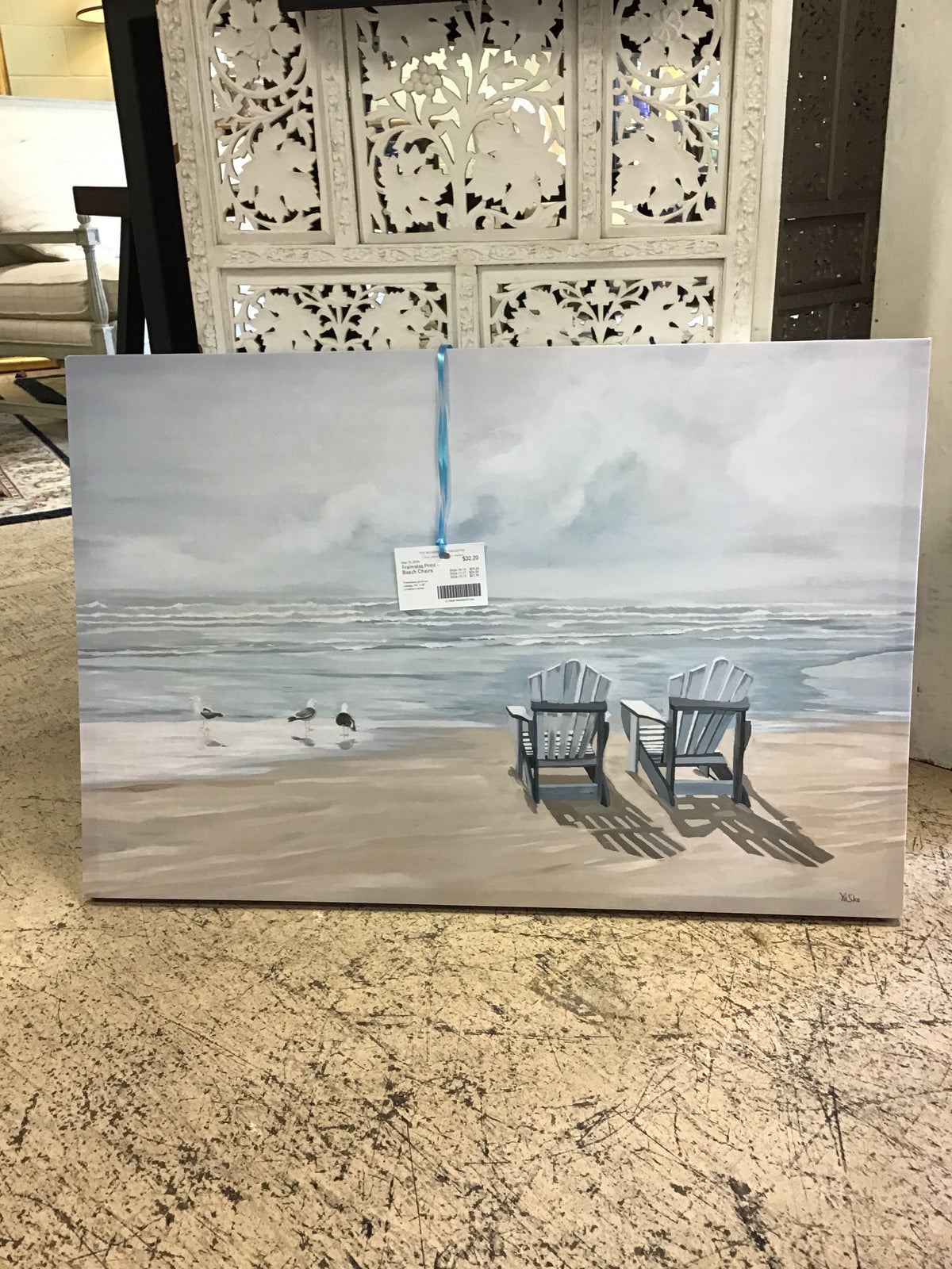 Framelss Print - Beach Chairs
