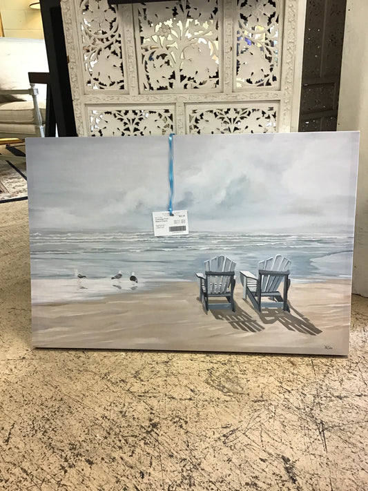 Framelss Print - Beach Chairs