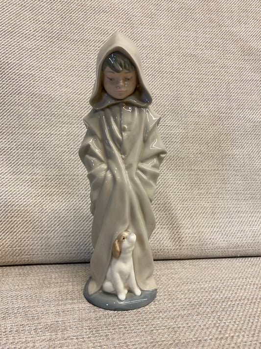 Nao Figurine - Boy In Raincoat