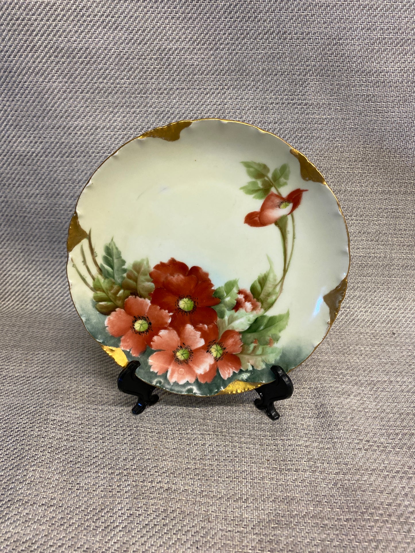 Vintage Rosenthal Plate - Red Flower