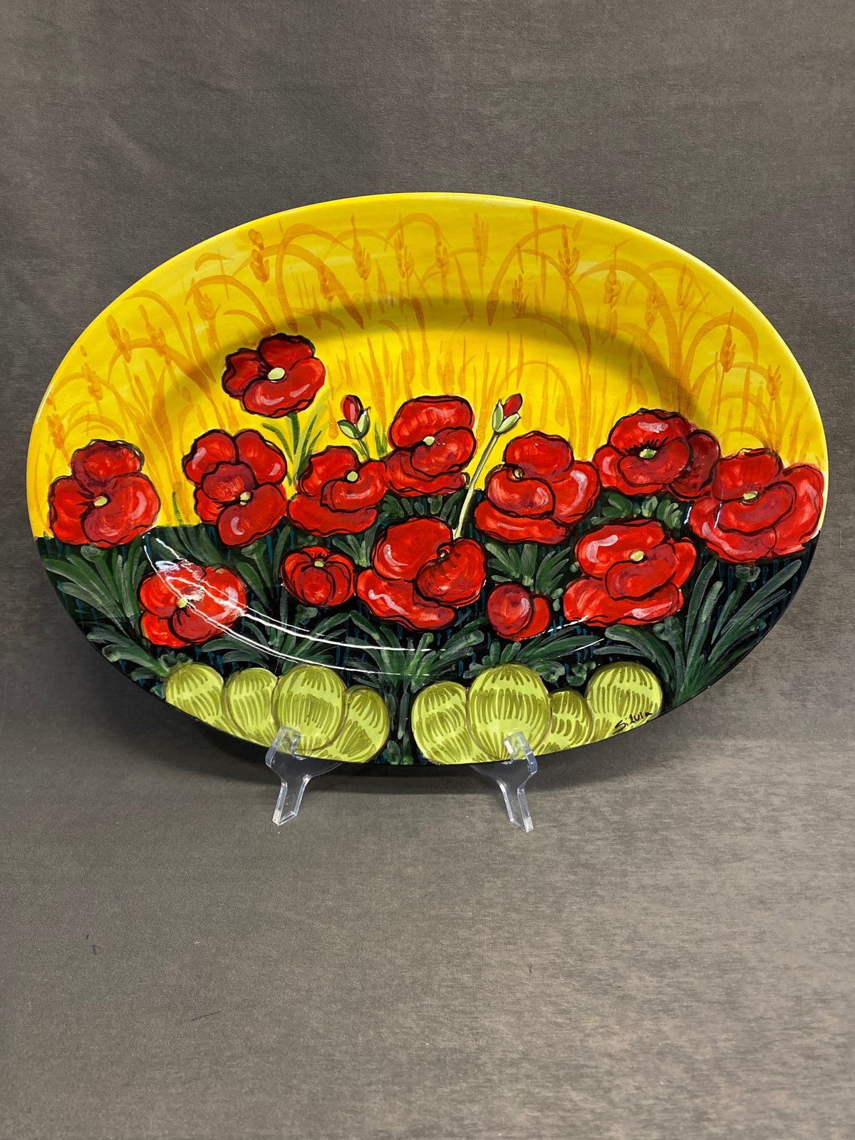 Ceramiche Giacomini Platter - Poppies