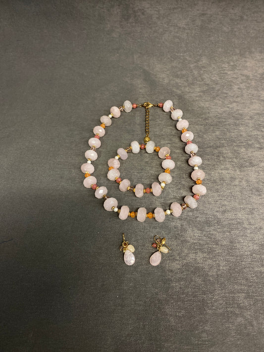 3PC Ralph Lauren Jewelry - Rose Quartz