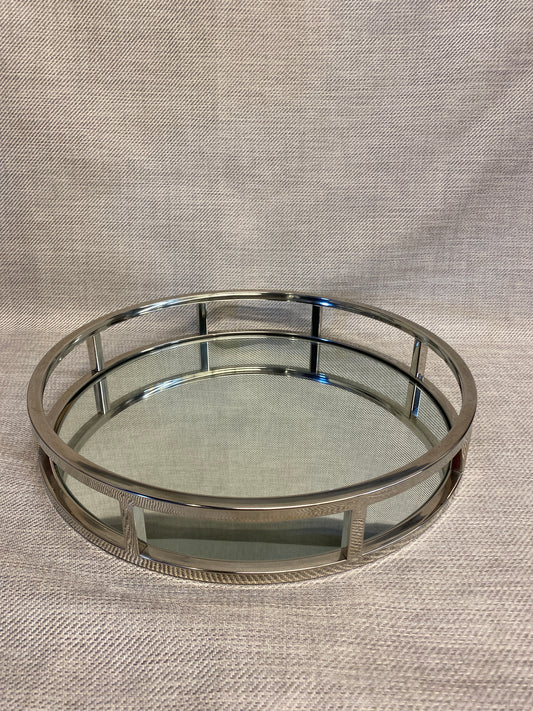 Round Mirrored Tray
