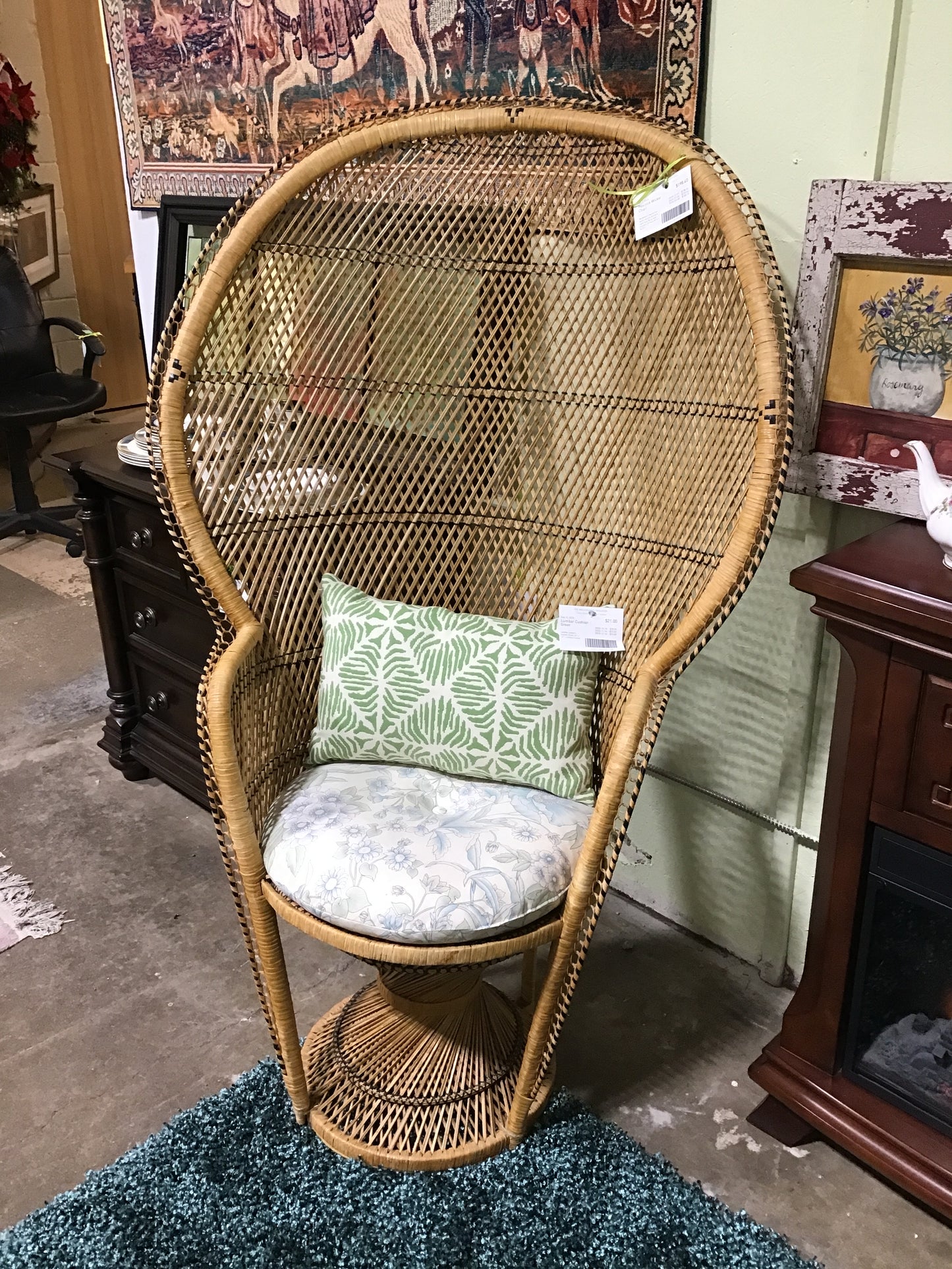 Peacock Wicker Chair