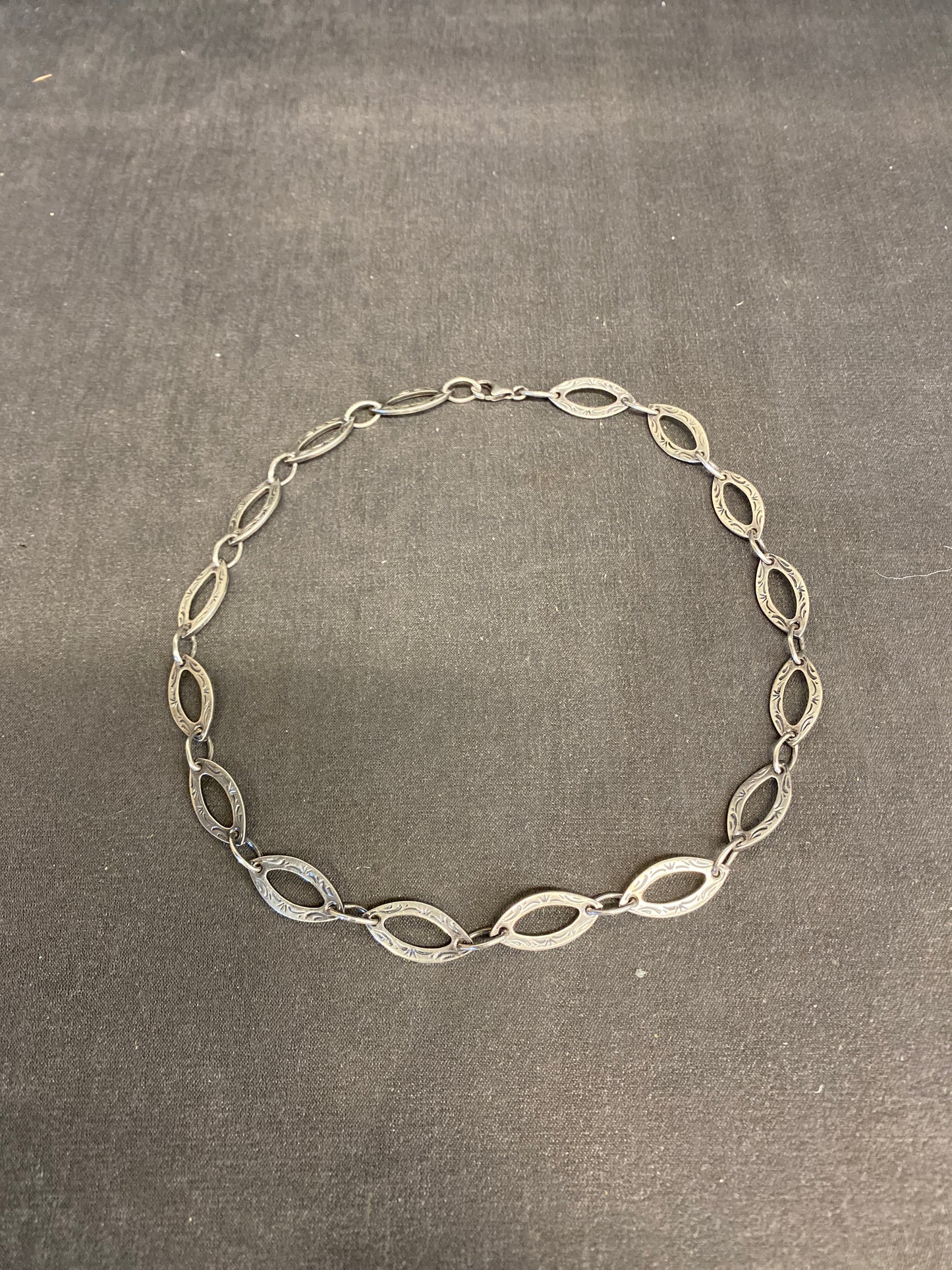 925 Silver Necklace - Oval Links