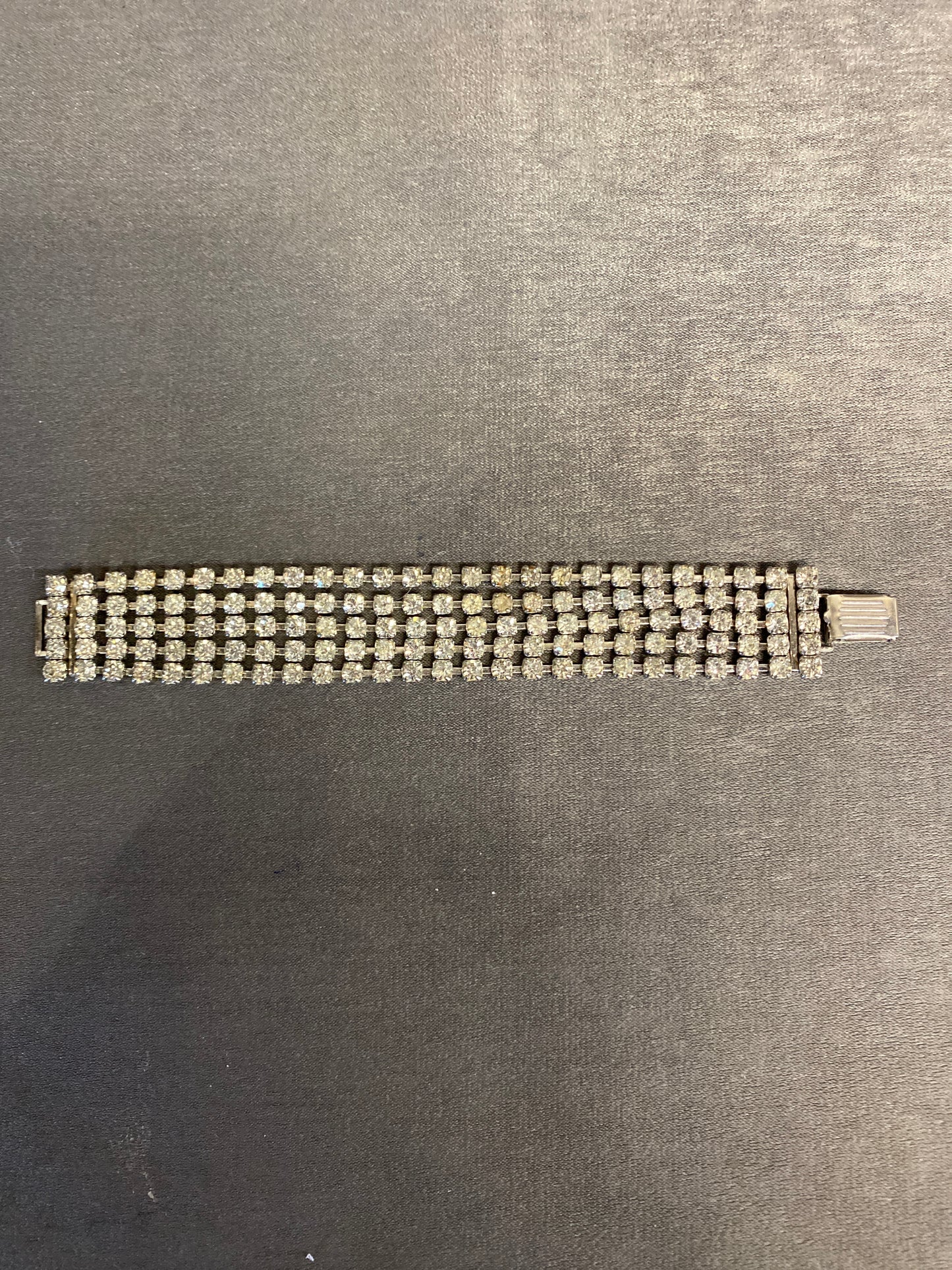 Vintage 5 Strand Rhinestone Bracelet