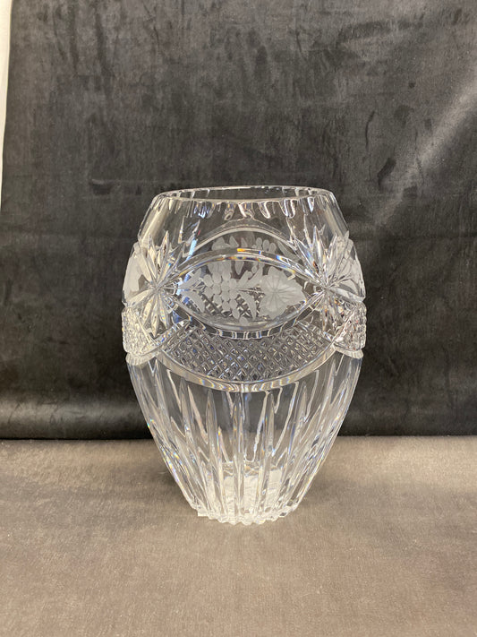 Oval Crystal Vase