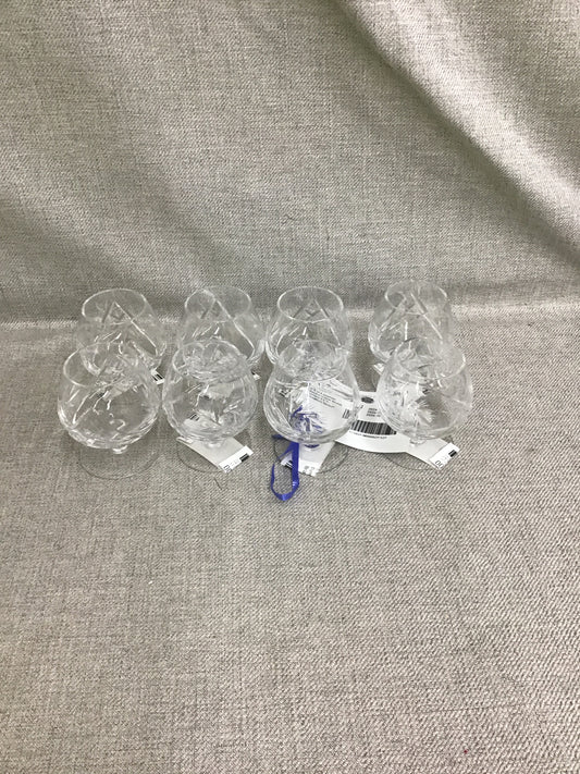 Pinwheel Crystal Brandy Snifters (8)