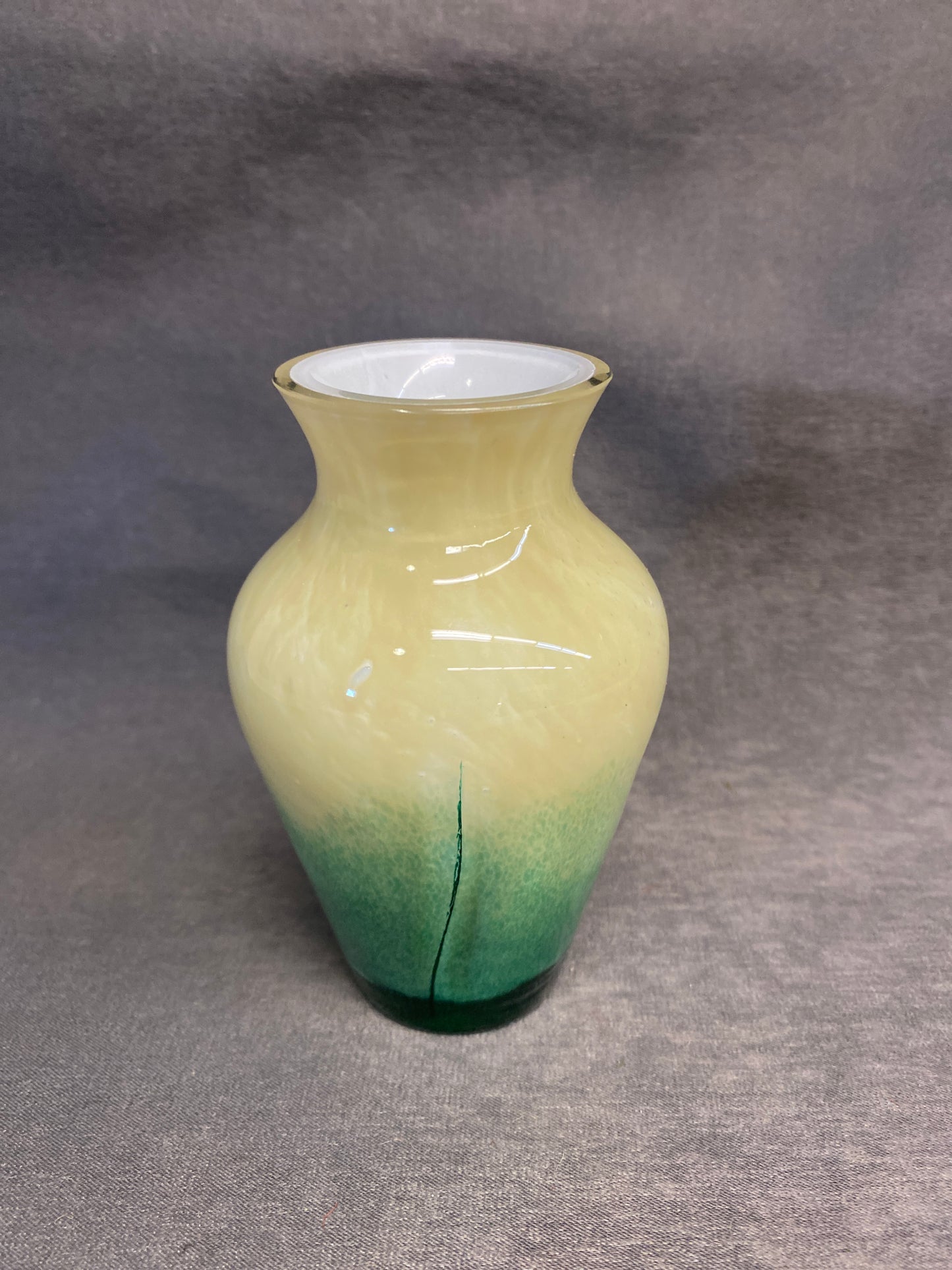 Caithness Glass Vase - Yellow