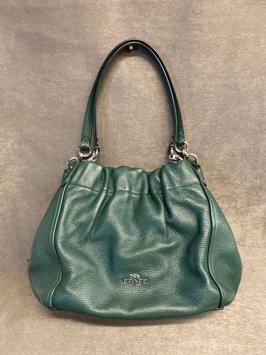 Coach "Maya" Leather Hobo Purse - Green