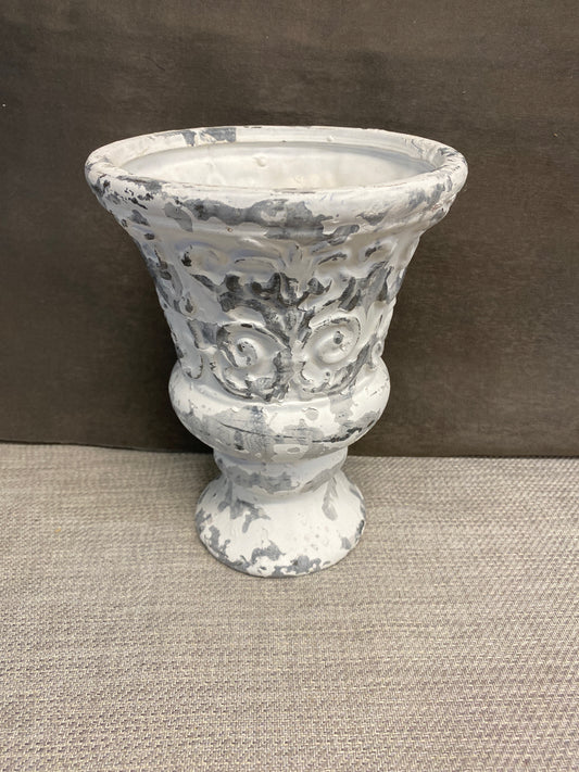 New! Planter Urn - White/Grey