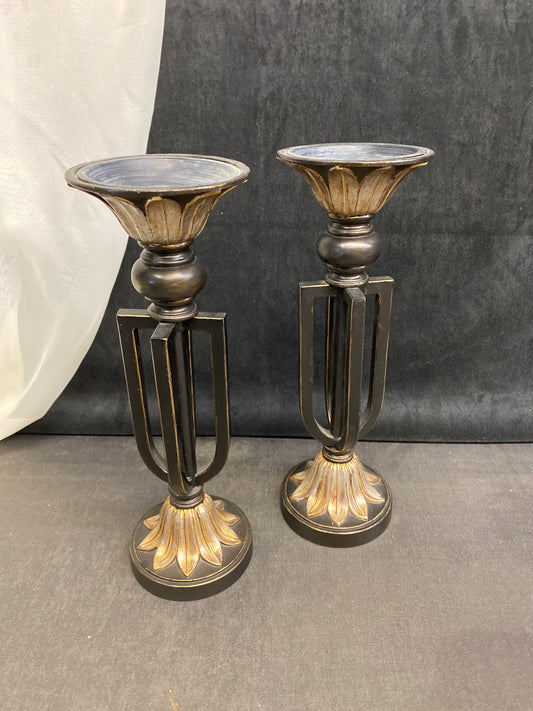 PAIR Candleholders - Metal