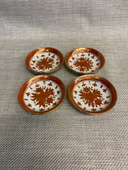 Set 4 Vintage Butter Pats - Orange