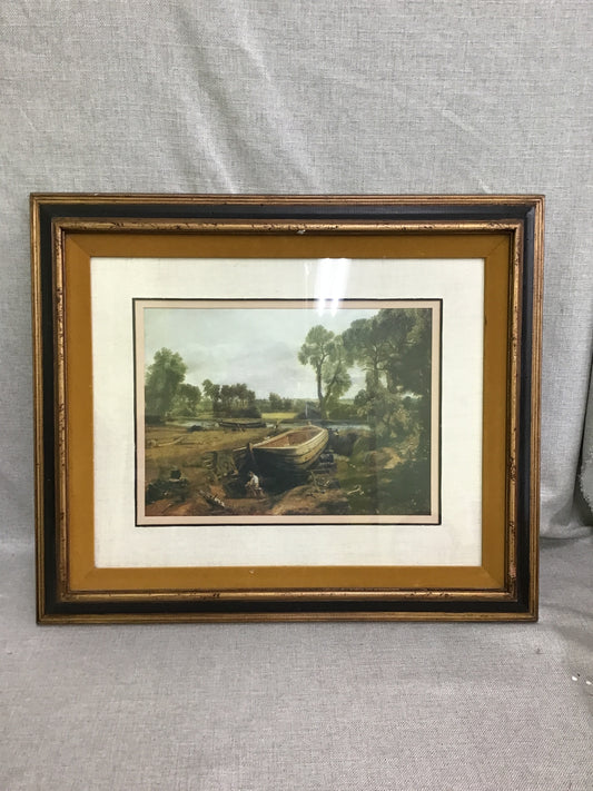 Framed John Constable Boat Print