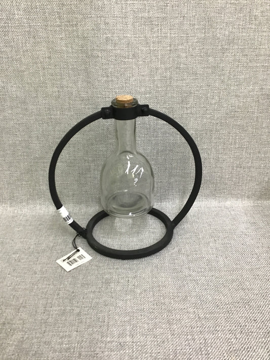 New Glass & Metal Abstract Bud Vase