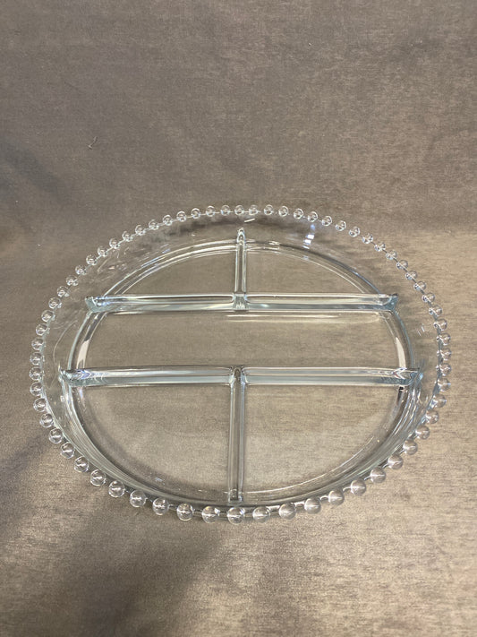 Candlewick Glass Relish Plate