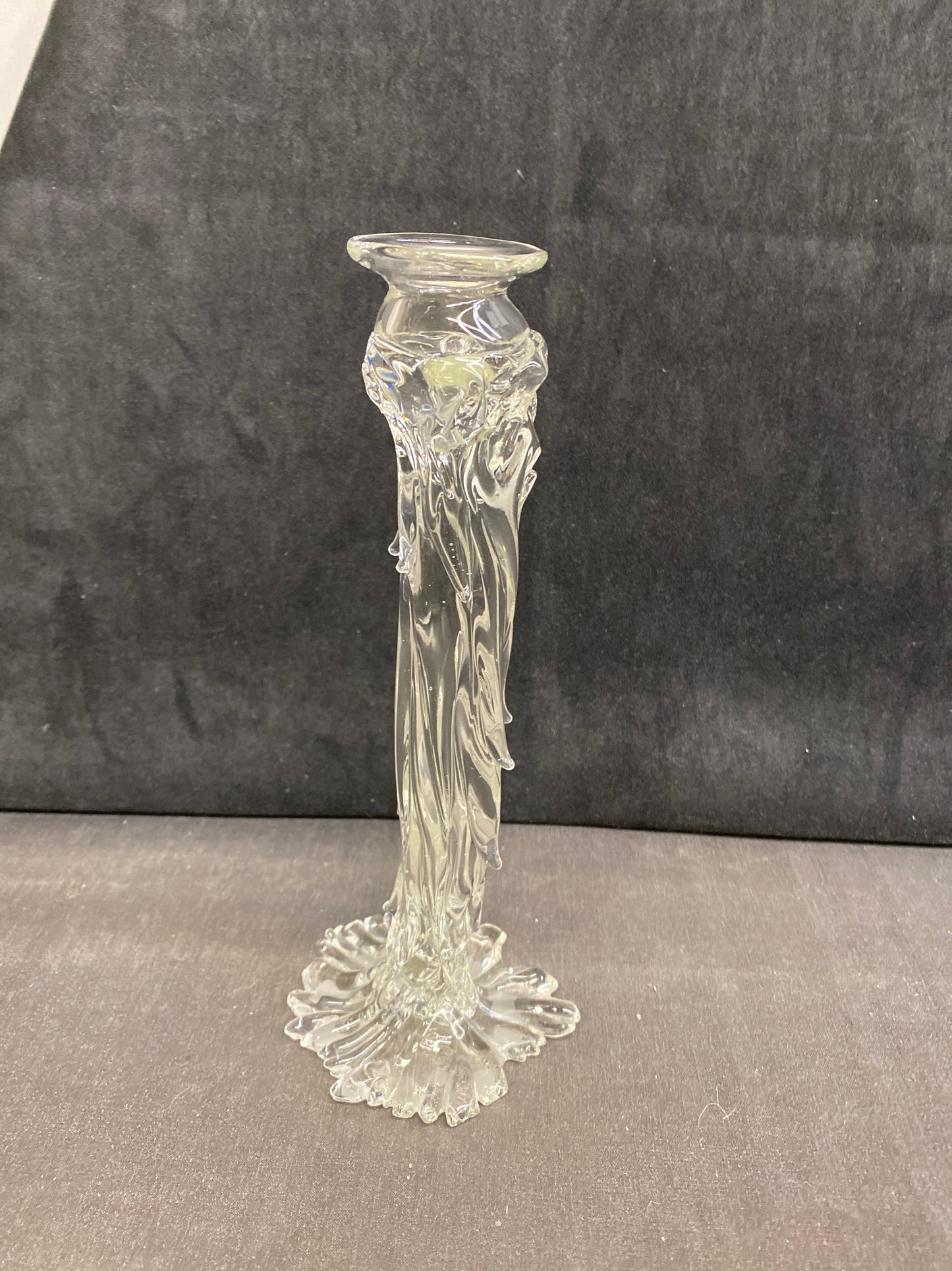 Art Glass Candleholder - Melted Wax