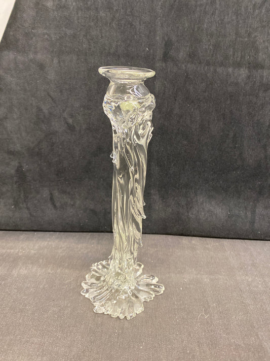 Art Glass Candleholder - Melted Wax