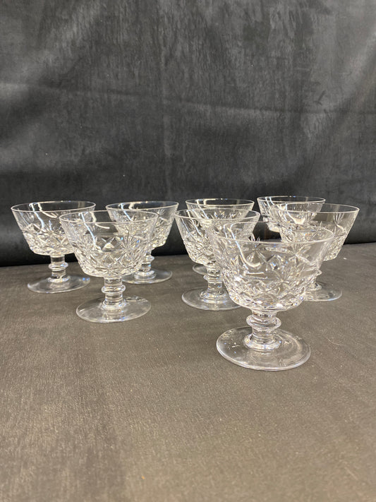 Set 8 Royal Brierly Crystal Sorbet Glasses