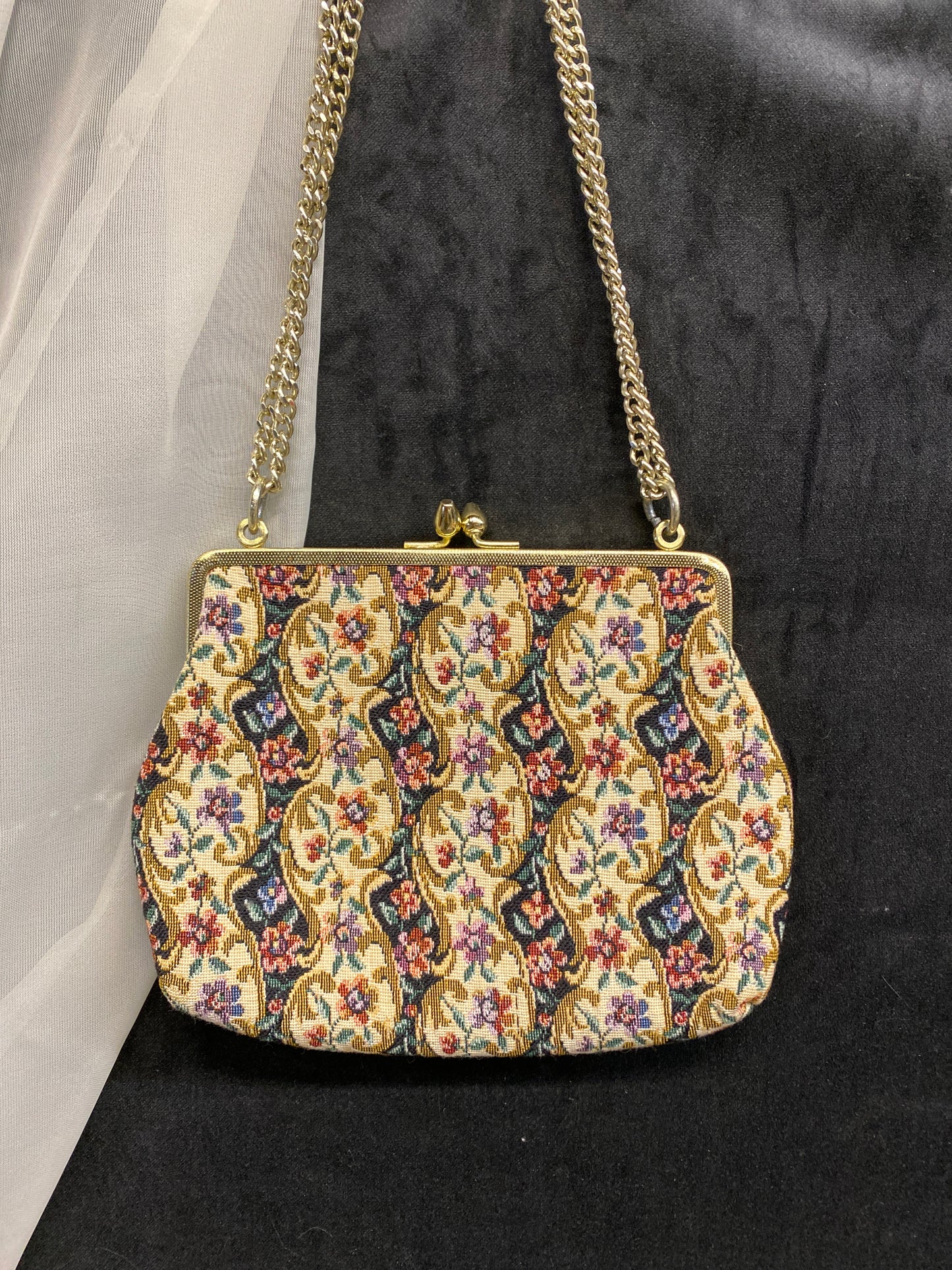 Vintage Tapestry Evening Bag