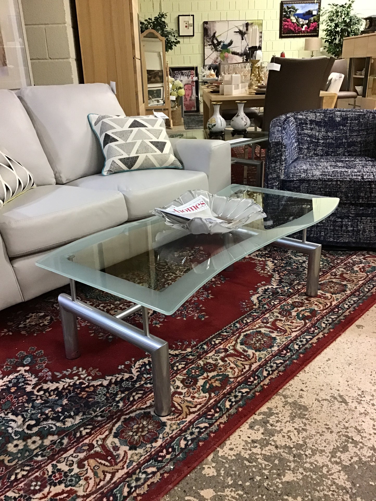 Wave Glass Top Coffee Table