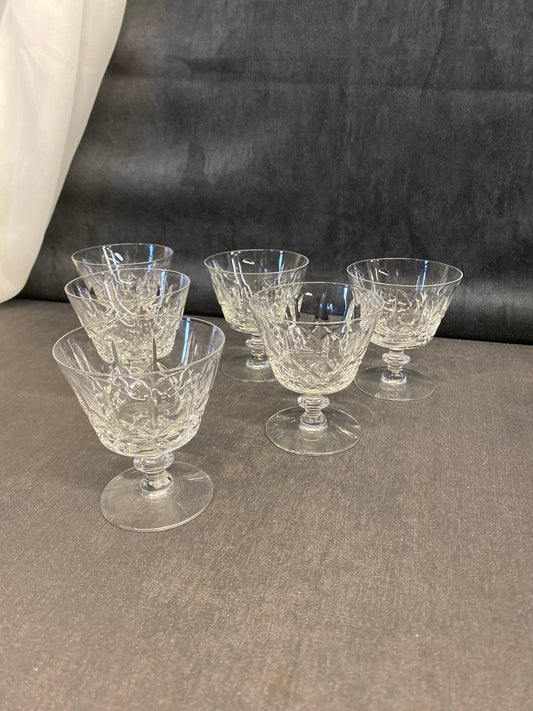 Set 6  Cross & Olive Dessert Glasses