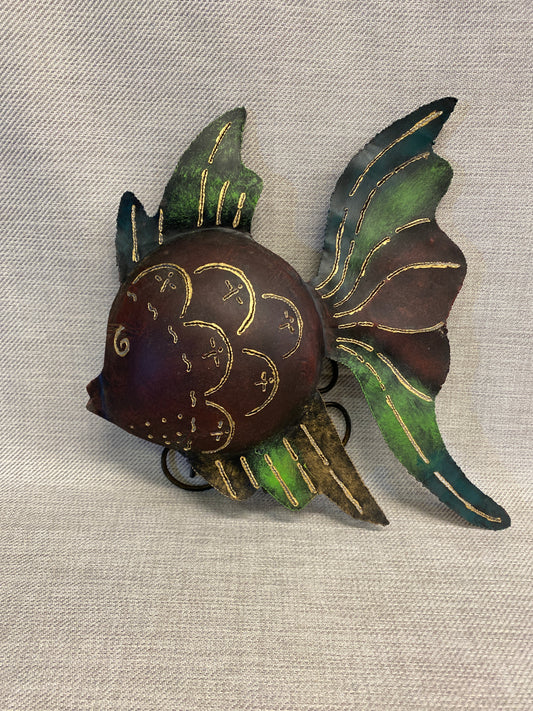 Metal Wall Decor - Fish Votive Holder