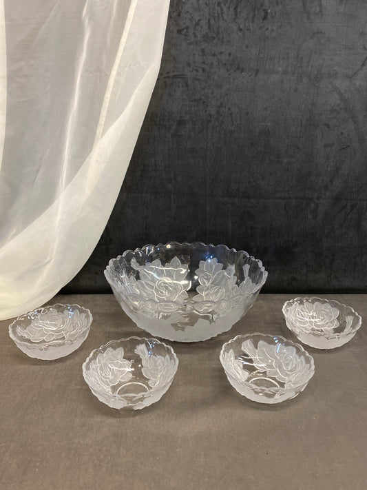 5PC Studio Nova "Winter Rose" Salad Set