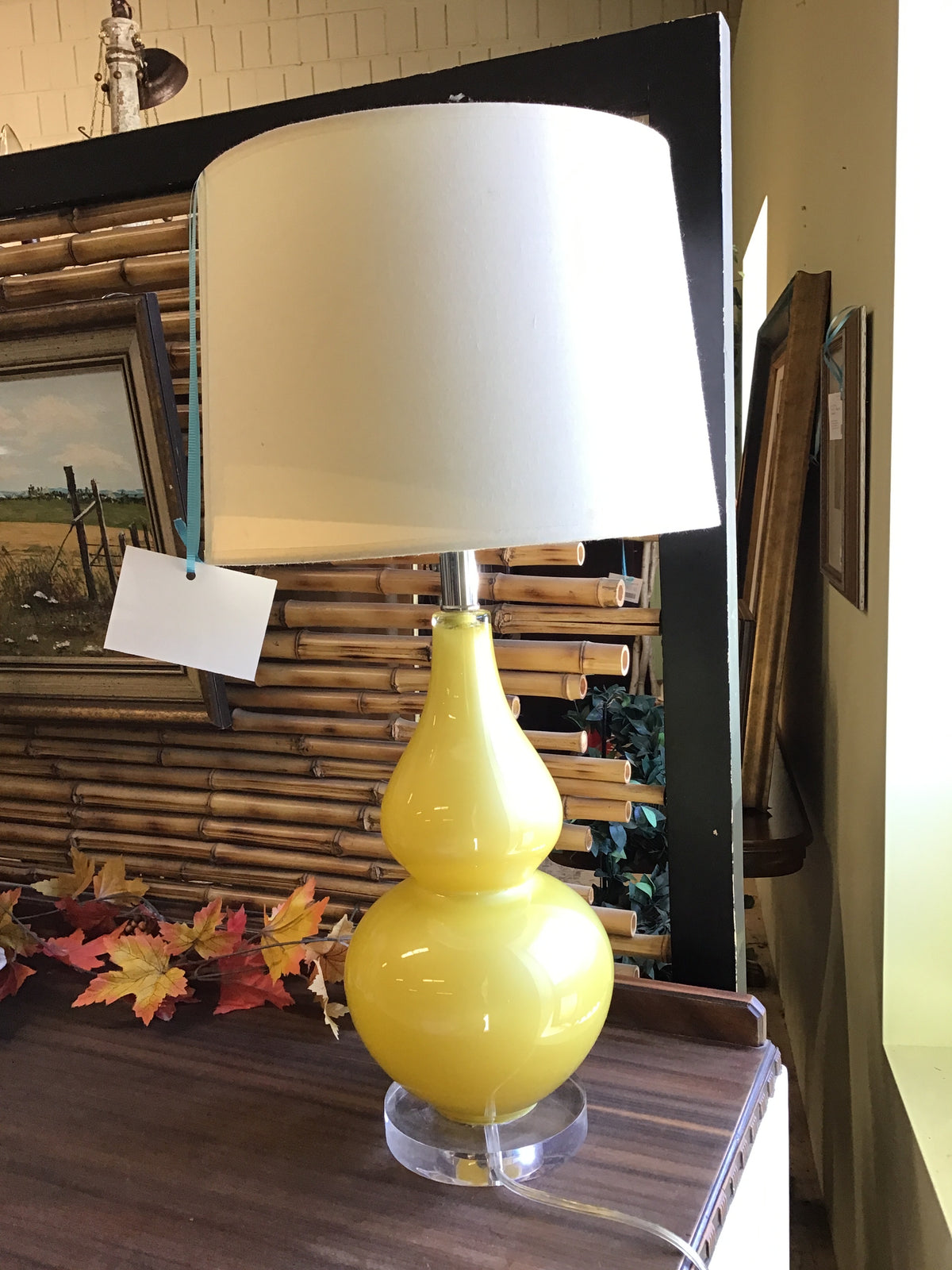 Glass Lamp - Yellow