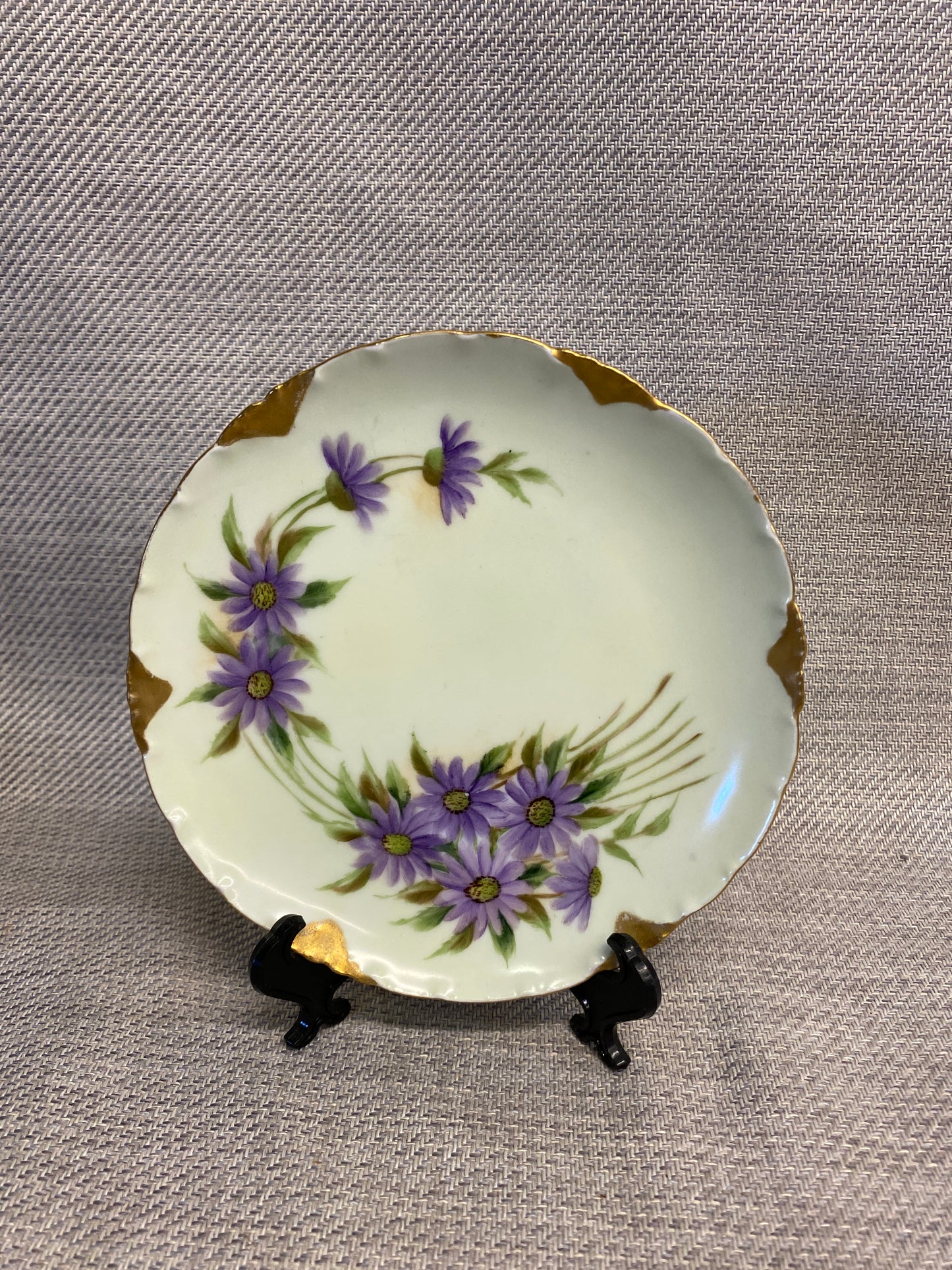 Vintage Rosenthal Plate - Purple Flower