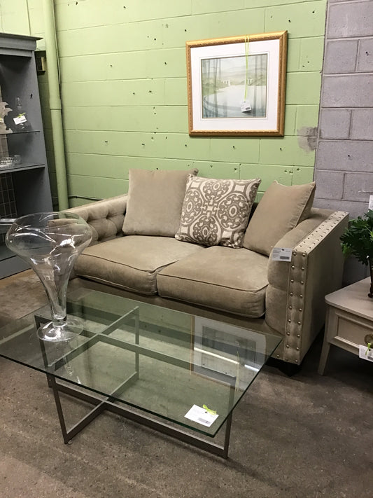 Tuxedo Loveseat - Taupe/Greige