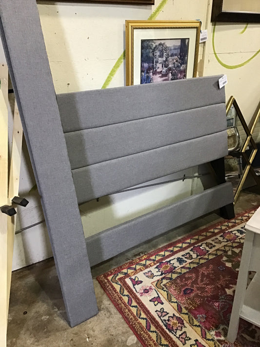 Double Grey Upholstered Bed