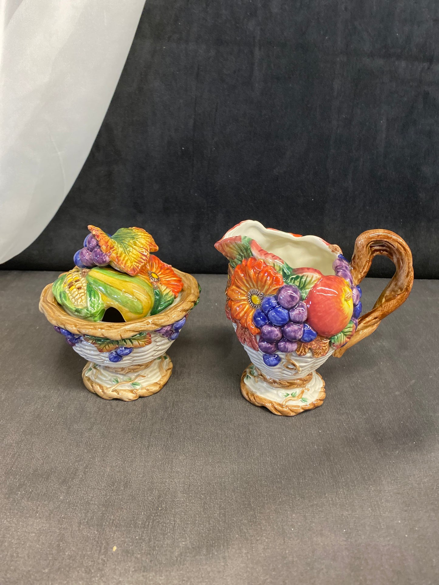 Fitz & Floyd "Autumn Bounty" Cream & Sugar