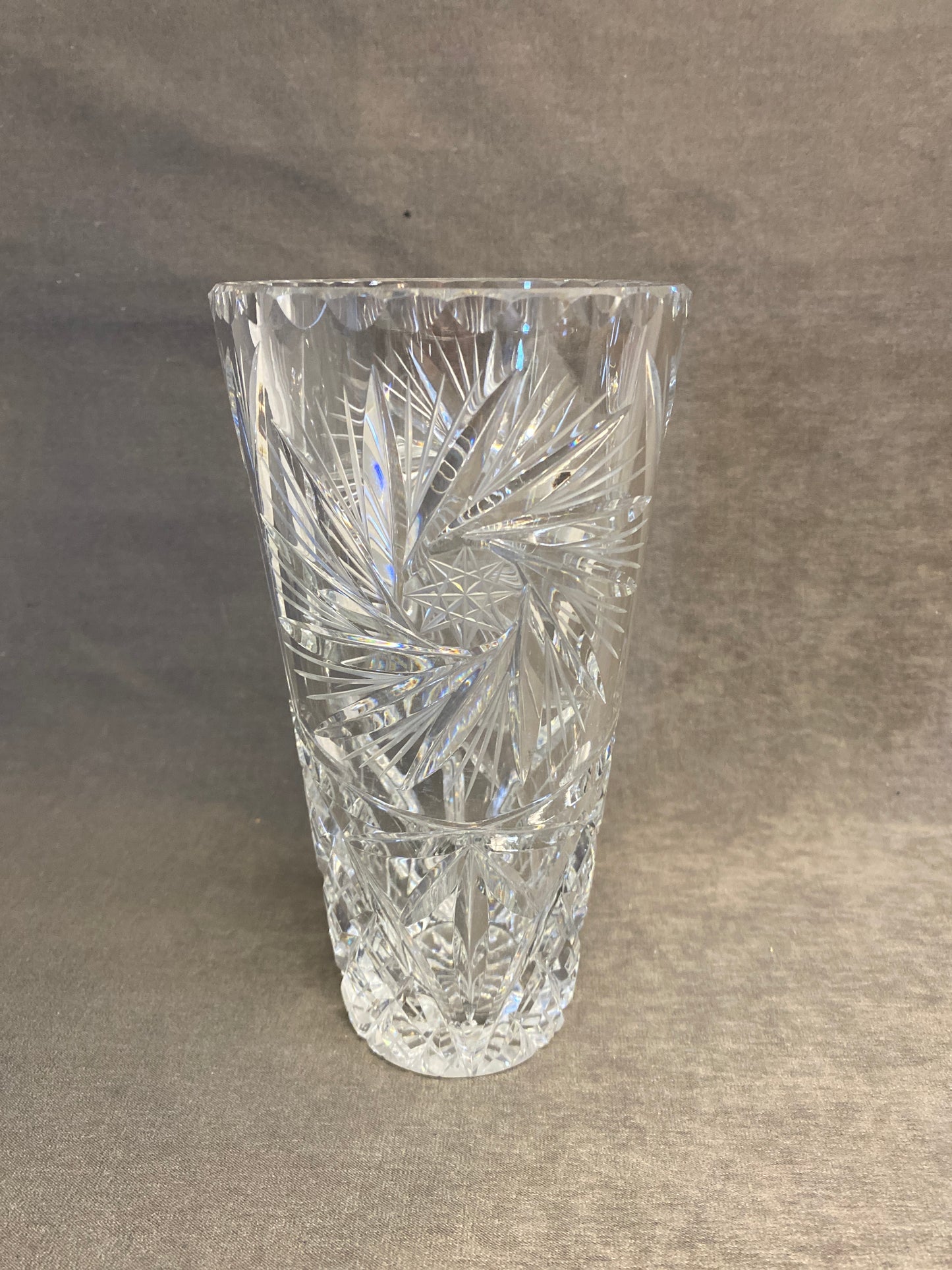 Pinwheel Crystal Vase