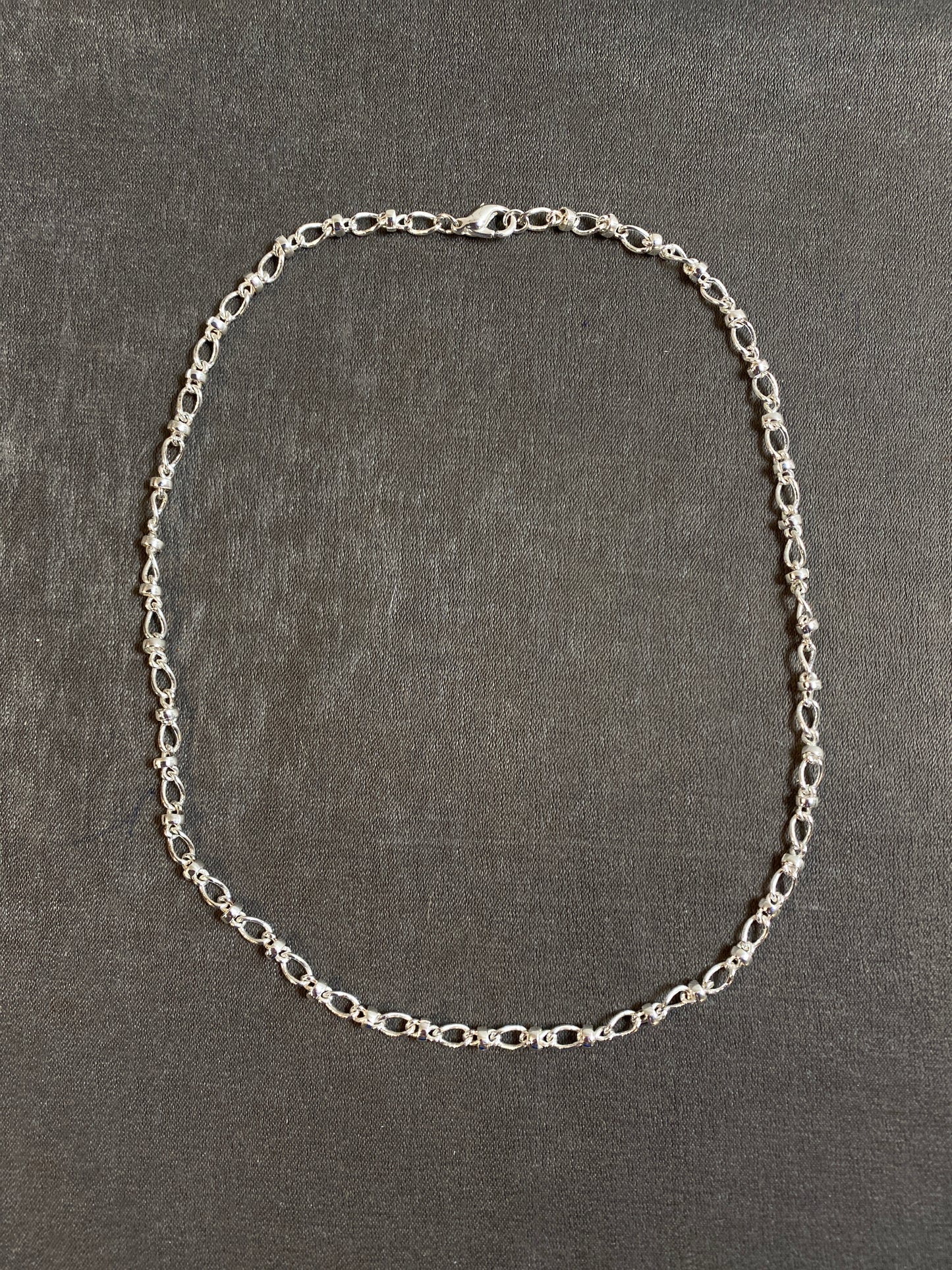 Chain Necklace - Silver Tone Metal