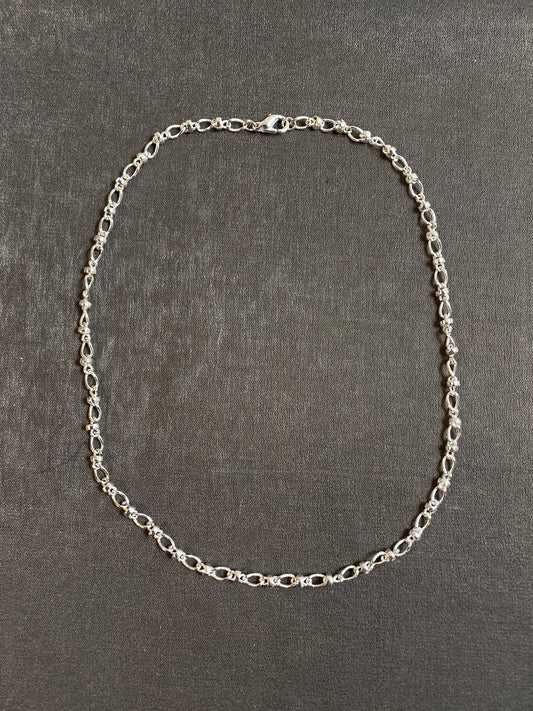 Chain Necklace - Silver Tone Metal