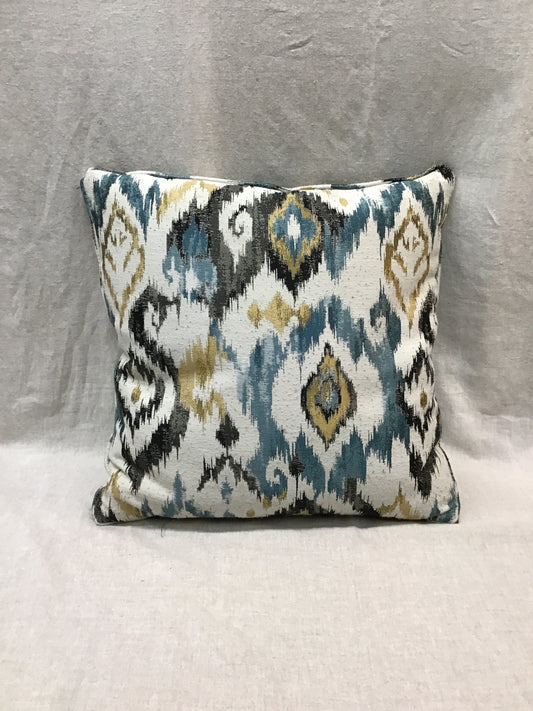 Turquoise Ikat 20" Pillow